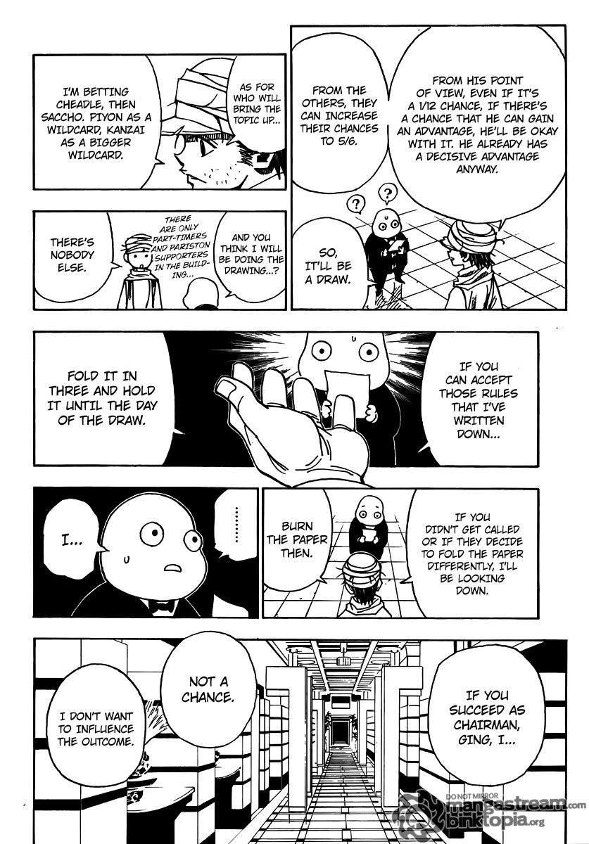 Hunter x Hunter Manga Chapter 320 page 6 - Voting