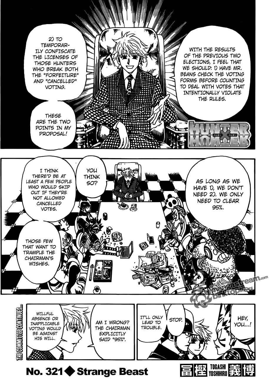 Hunter x Hunter Manga Chapter 321 page 1 - Monster