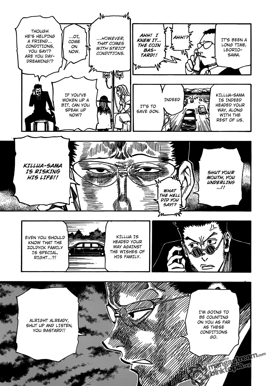 Hunter x Hunter Manga Chapter 325 page 3 - Joining the Fray