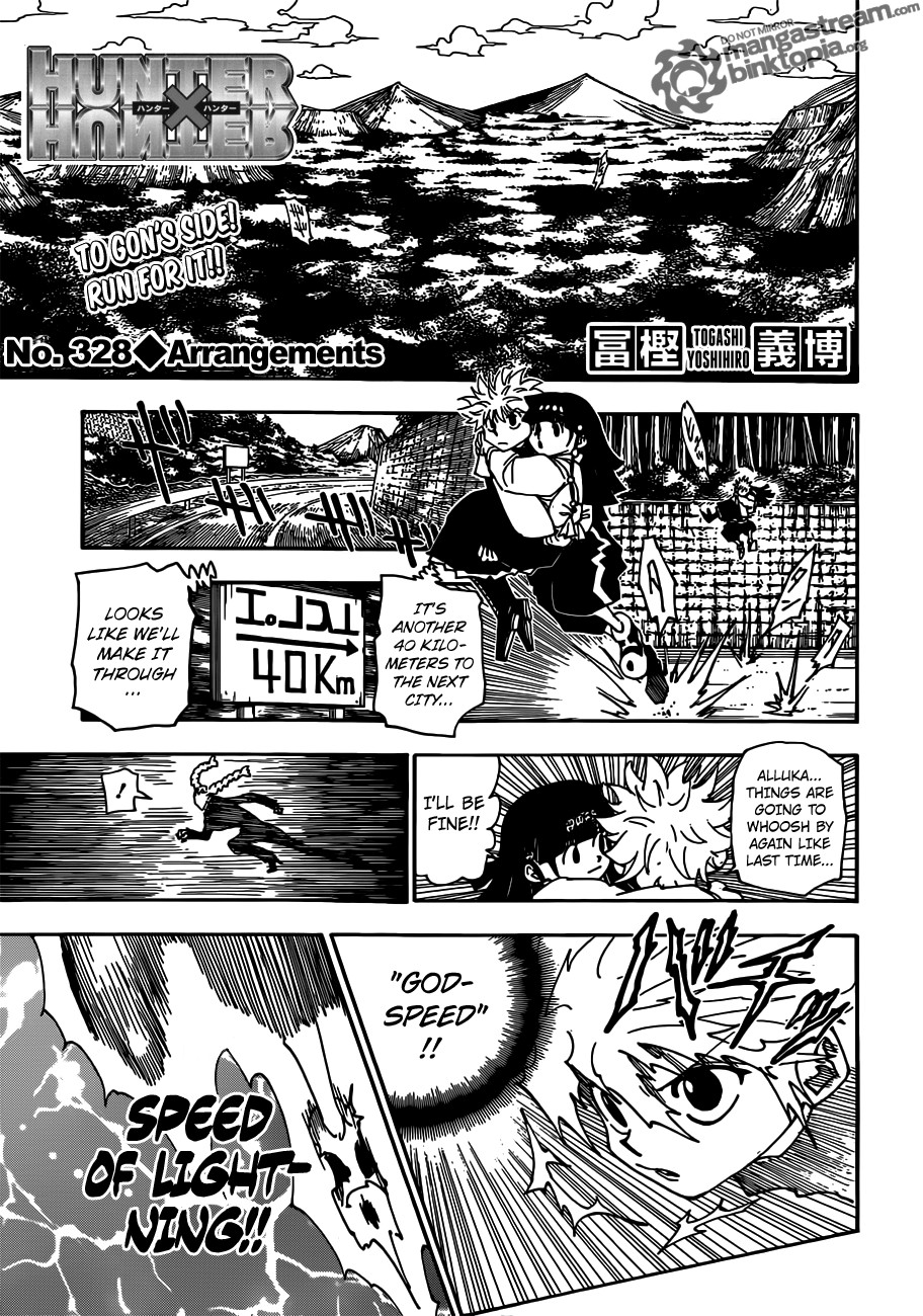 Hunter x Hunter Manga Chapter 328 page 1 - Arrangements