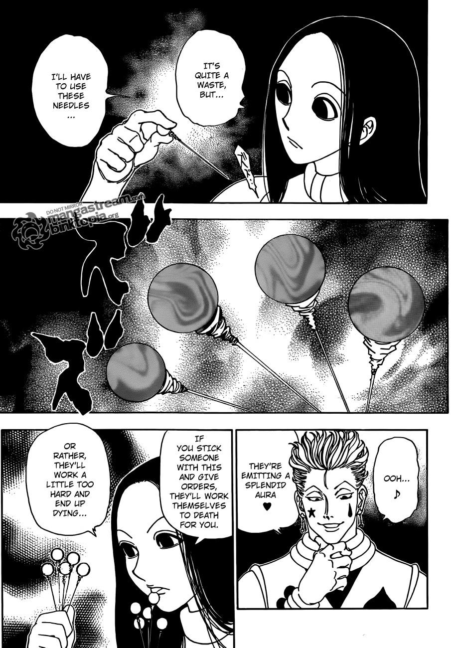 Hunter x Hunter Manga Chapter 328 page 13 - Arrangements