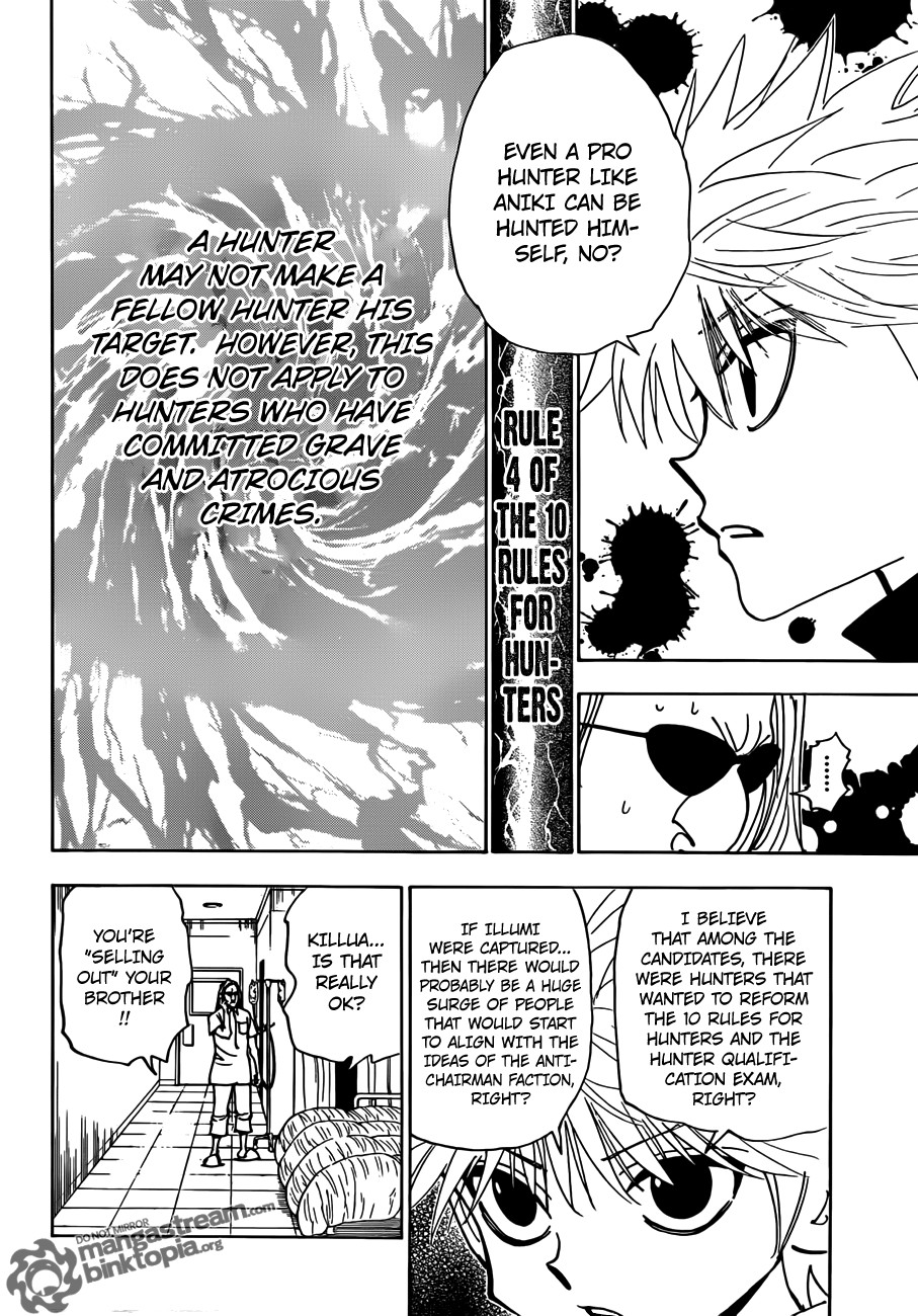 Hunter x Hunter Manga Chapter 328 page 16 - Arrangements