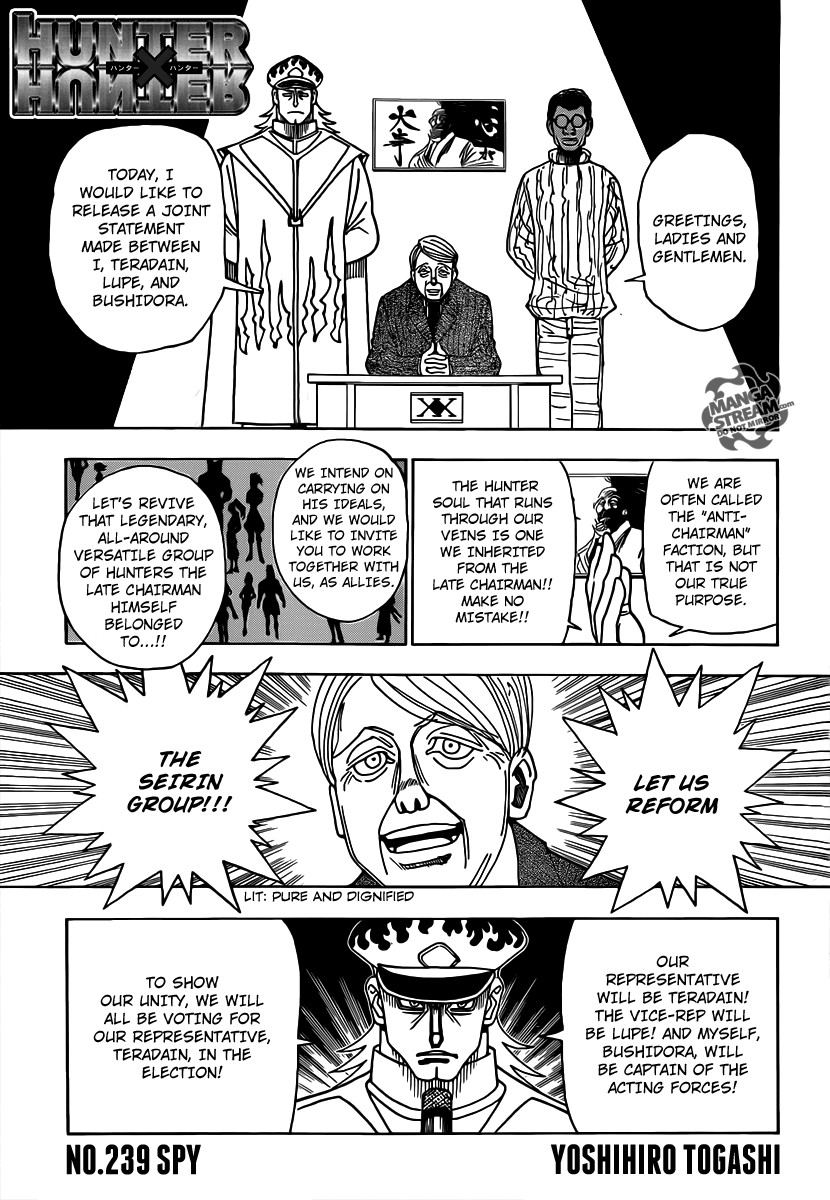Hunter x Hunter Manga Chapter 329 page 1 - Spy