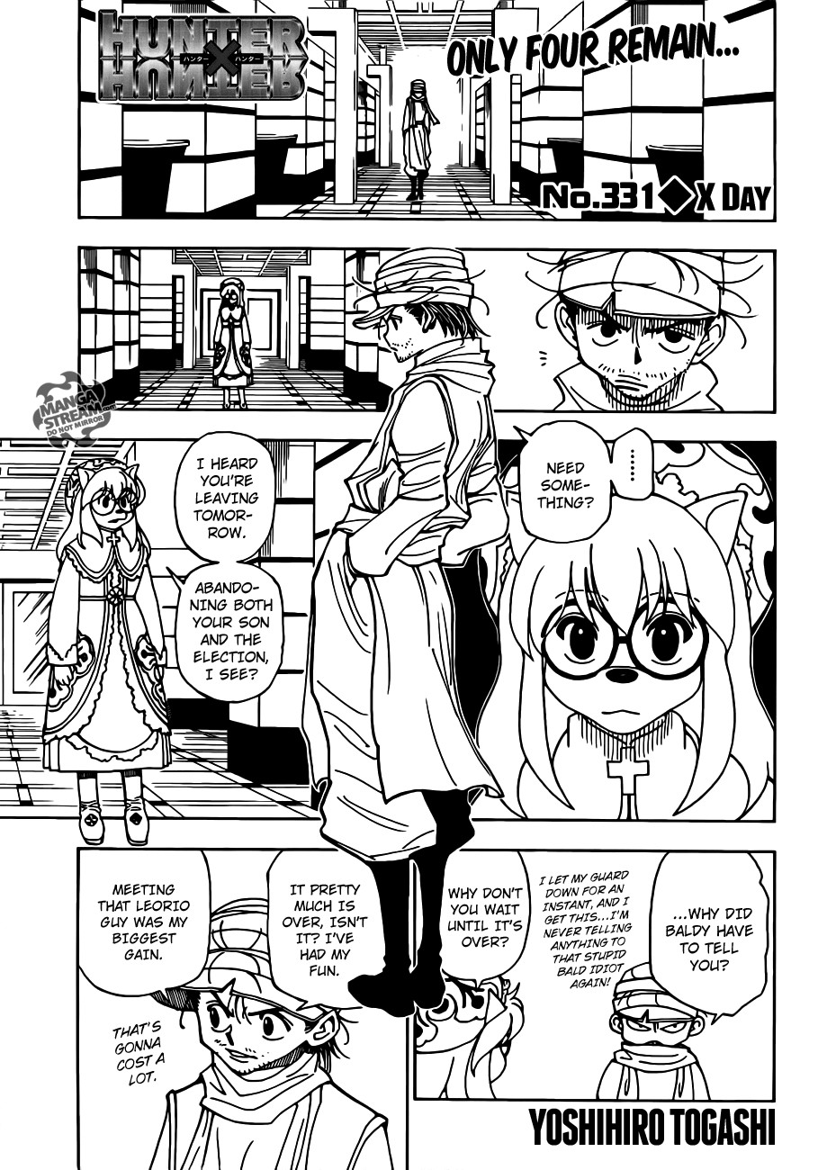 Hunter x Hunter Manga Chapter 331 page 1 - Day of Reckoning