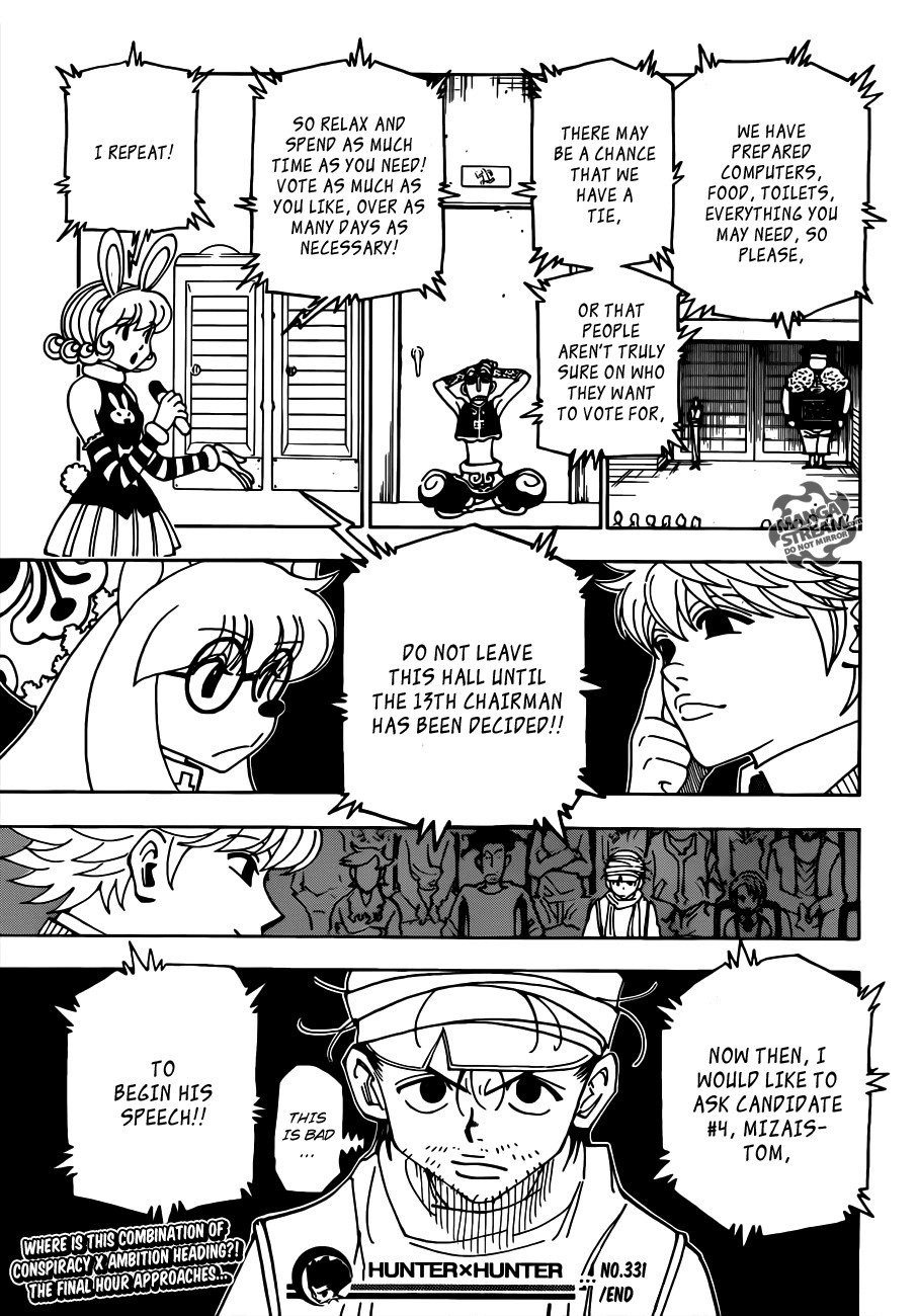 Hunter x Hunter Manga Chapter 331 page 17 - Day of Reckoning