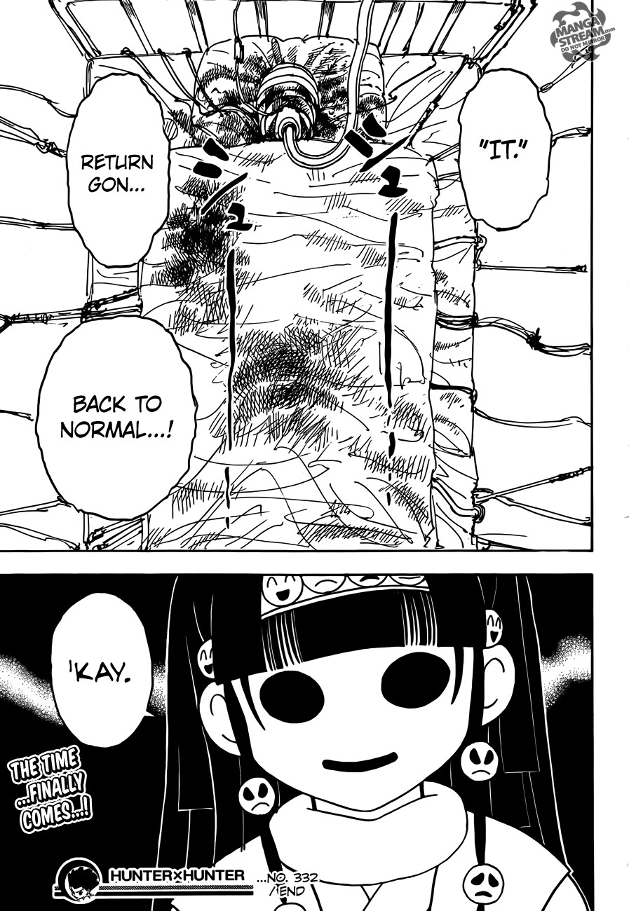 Hunter x Hunter Manga Chapter 332 page 17 - Applause