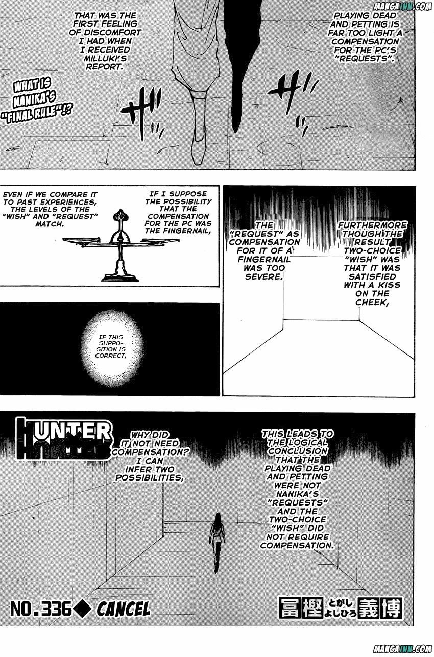 Hunter x Hunter Manga Chapter 336 page 1 - Release