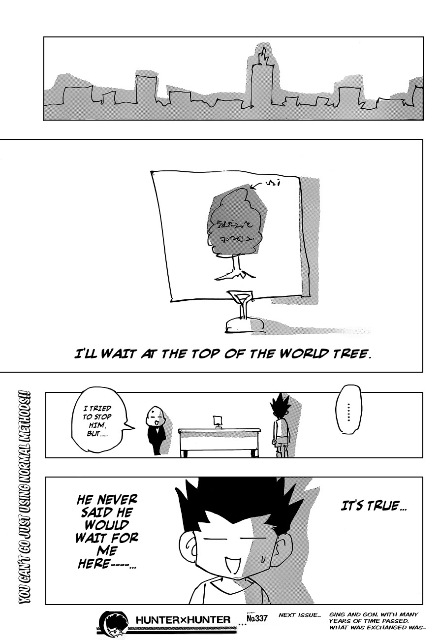 Hunter x Hunter Manga Chapter 337 page 19 - Repentance