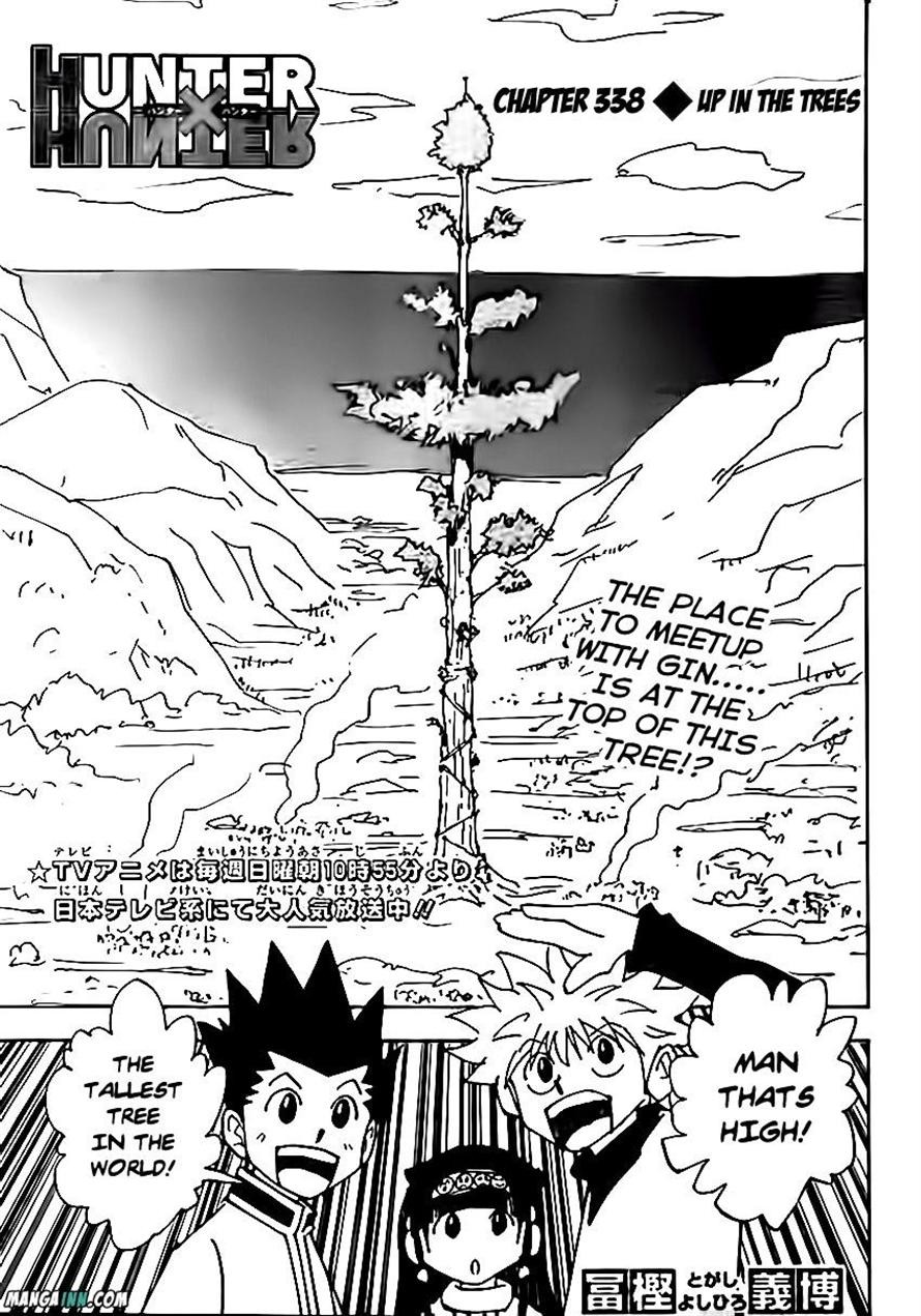 Hunter x Hunter Manga Chapter 338 page 1 - Atop a Tree