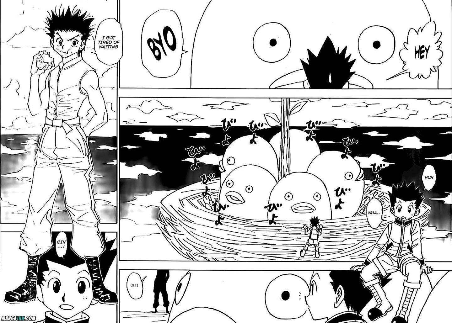 Hunter x Hunter Manga Chapter 338 page 10 - Atop a Tree