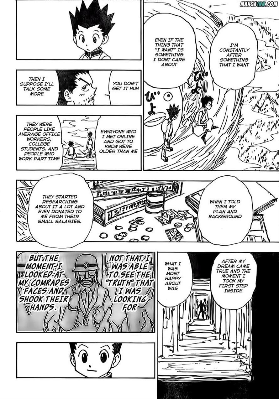 Hunter x Hunter Manga Chapter 338 page 13 - Atop a Tree