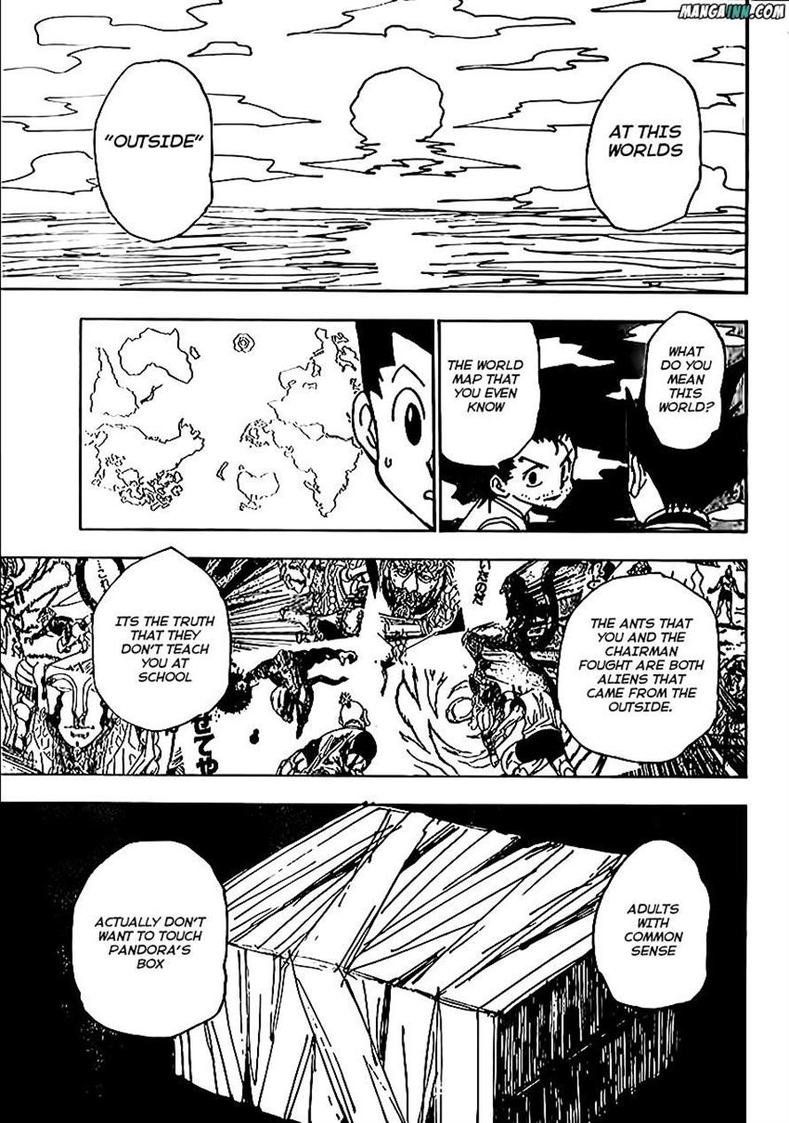 Hunter x Hunter Manga Chapter 338 page 16 - Atop a Tree