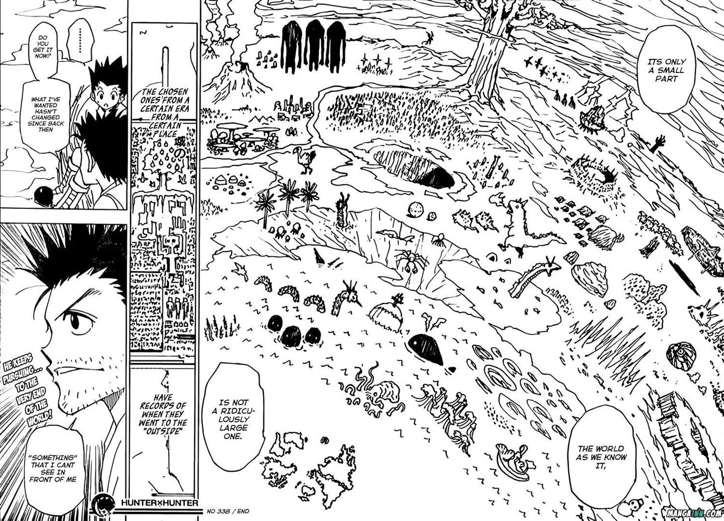 Hunter x Hunter Manga Chapter 338 page 17 - Atop a Tree