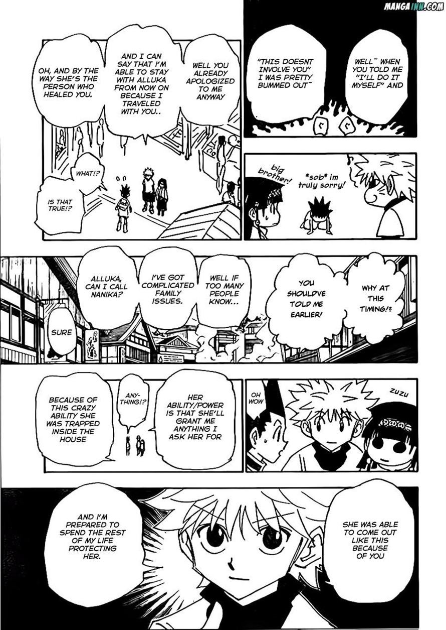 Hunter x Hunter Manga Chapter 338 page 3 - Atop a Tree