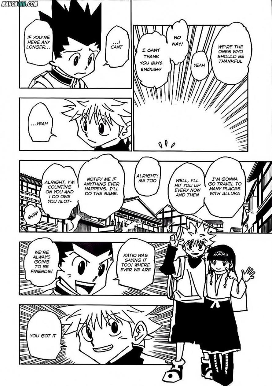 Hunter x Hunter Manga Chapter 338 page 4 - Atop a Tree