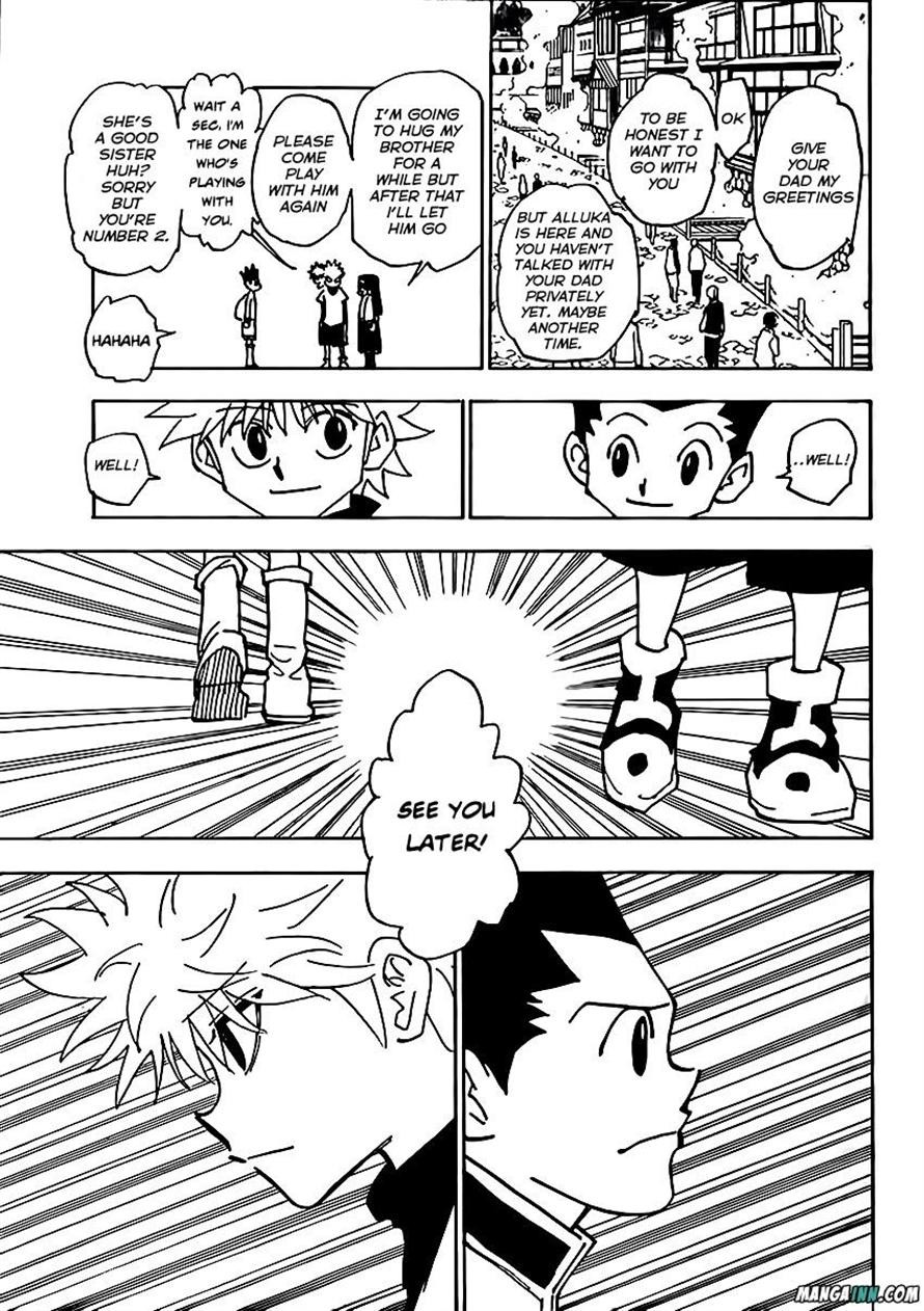 Hunter x Hunter Manga Chapter 338 page 5 - Atop a Tree