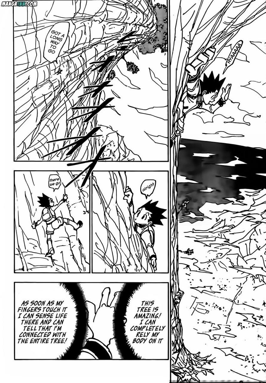 Hunter x Hunter Manga Chapter 338 page 8 - Atop a Tree