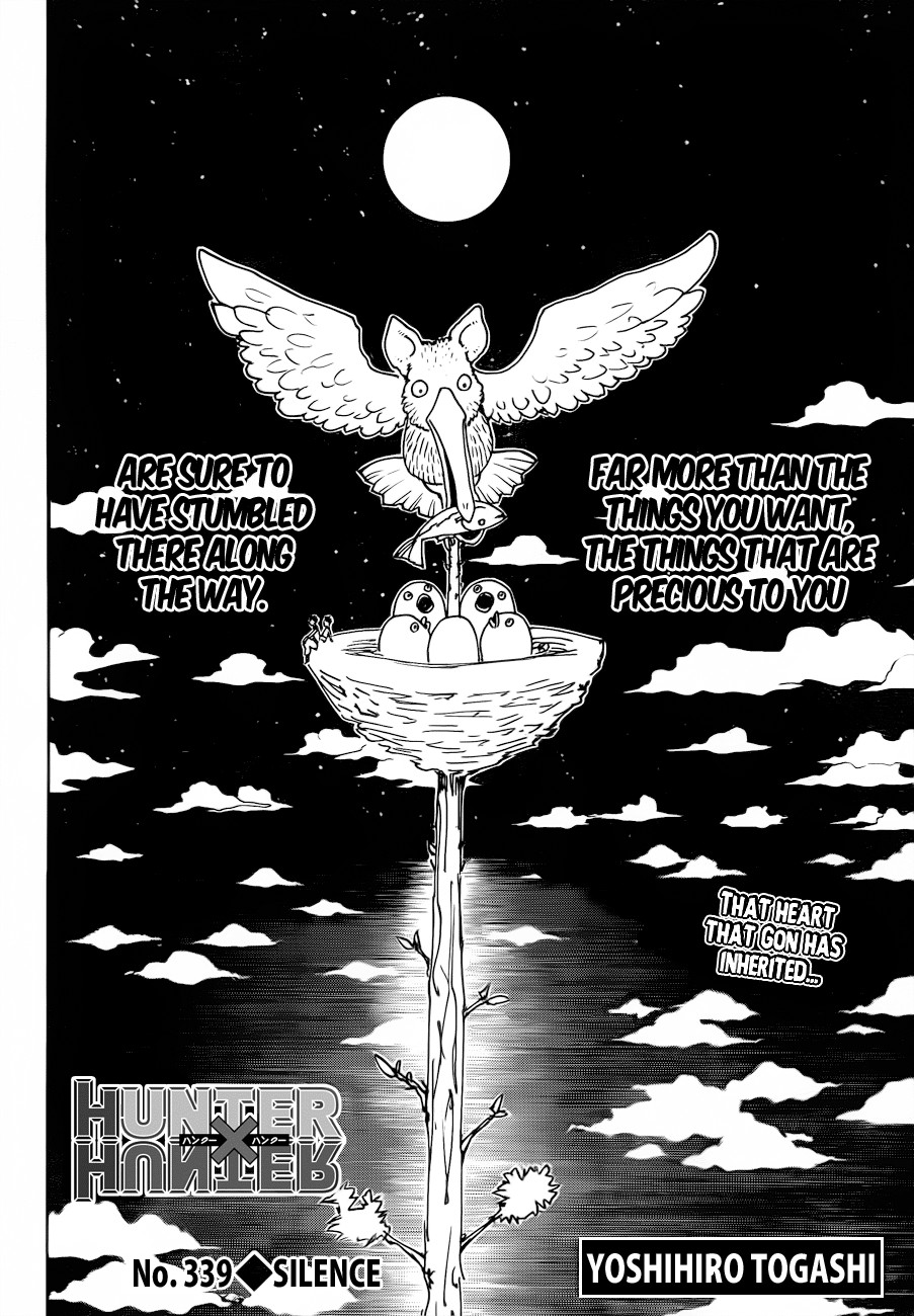 Hunter x Hunter Manga Chapter 339 page 3 - Stillness