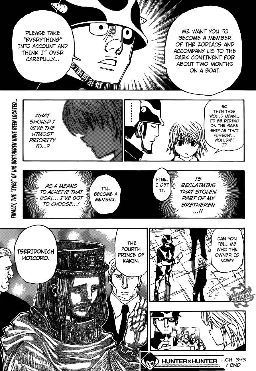 Hunter x Hunter Manga Chapter 343 page 20 - Invitation