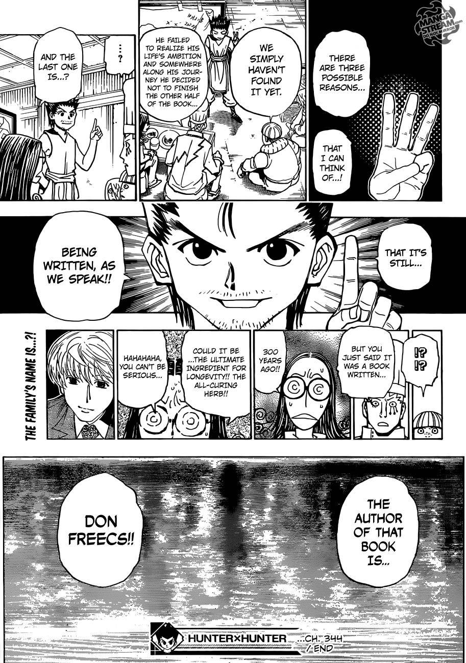 Hunter x Hunter Manga Chapter 344 page 18 - Author