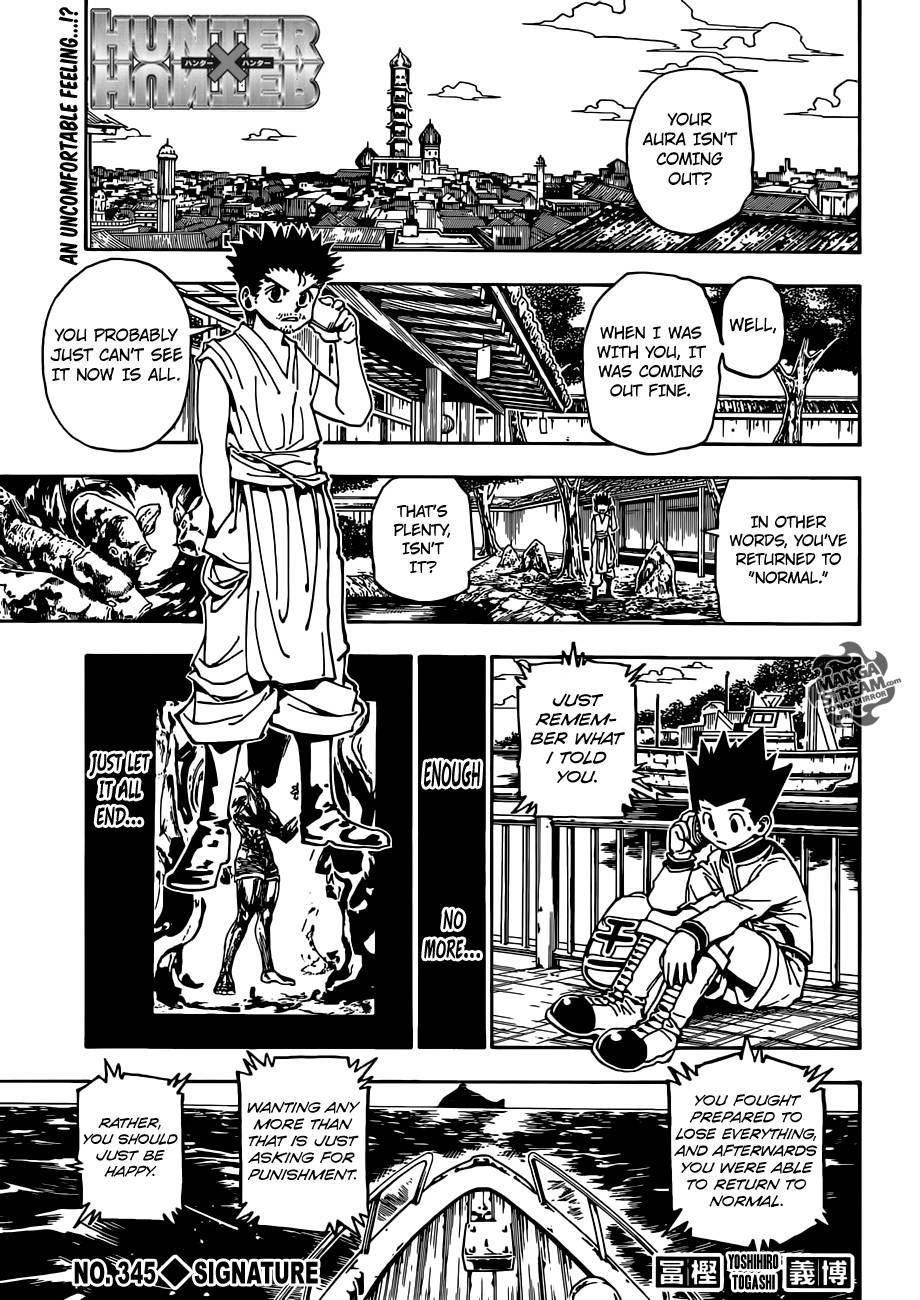 Hunter x Hunter Manga Chapter 345 page 1 - Signature