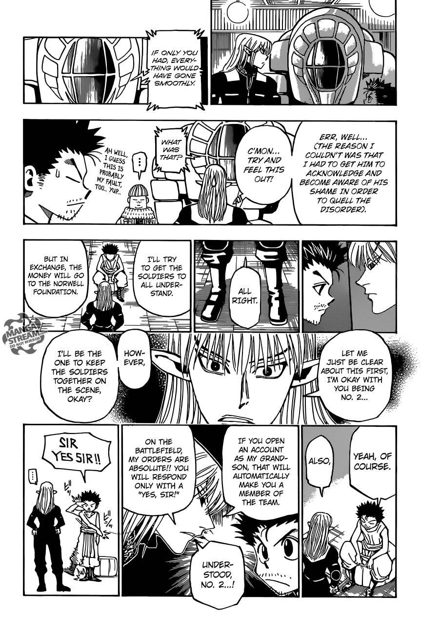 Hunter x Hunter Manga Chapter 347 page 18 - Inauguration