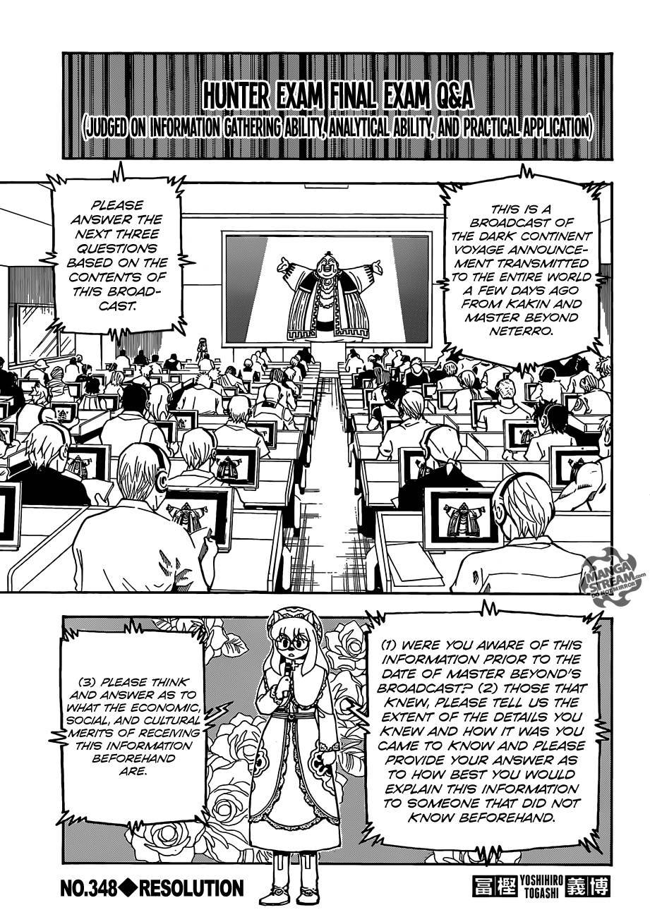 Hunter x Hunter Manga Chapter 348 page 1 - Resolve