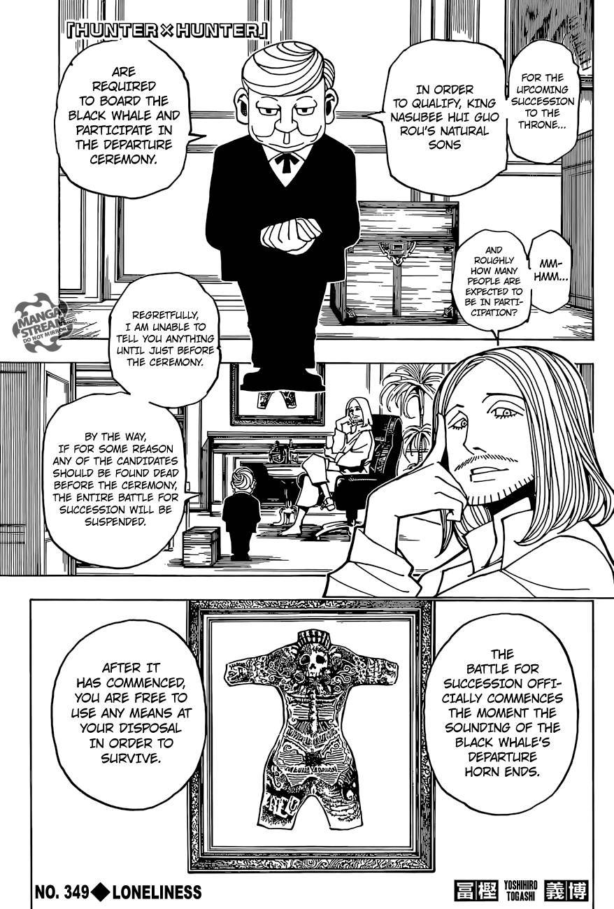 Hunter x Hunter Manga Chapter 349 page 1 - Worm Toxin