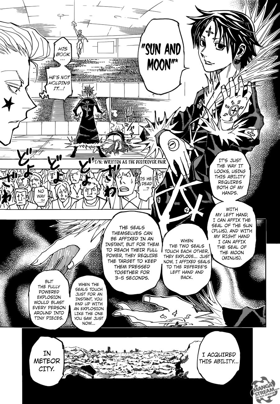 Hunter x Hunter Manga Chapter 351 page 15 - Battle to the Death