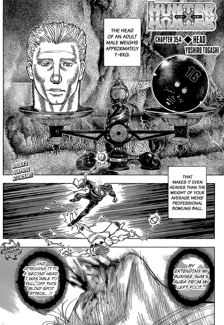 Hunter x Hunter Manga Chapter 354 page 1 - Head