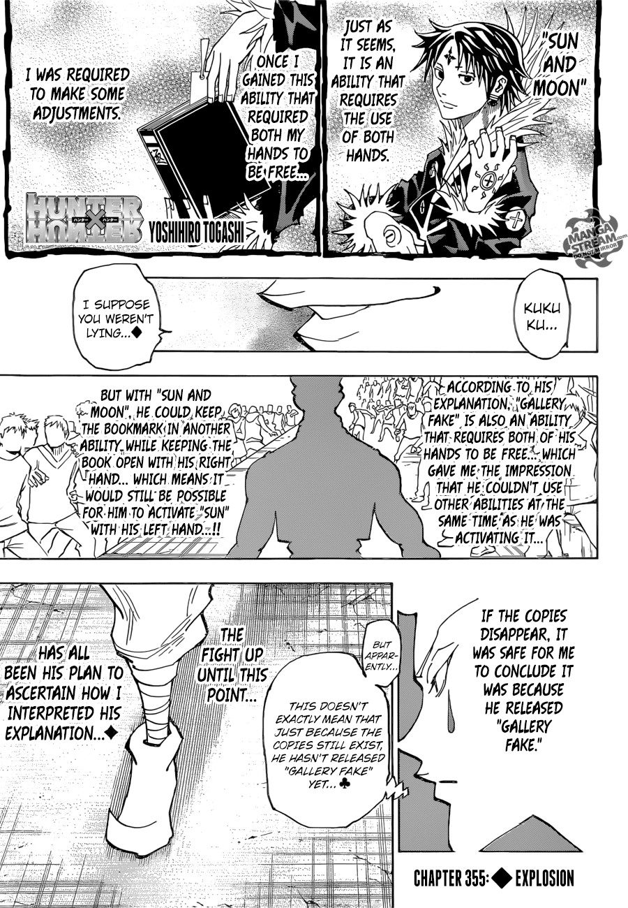 Hunter x Hunter Manga Chapter 355 page 1 - Detonation