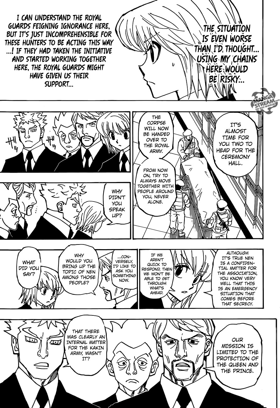 Hunter x Hunter Manga Chapter 359 page 10 - Departure