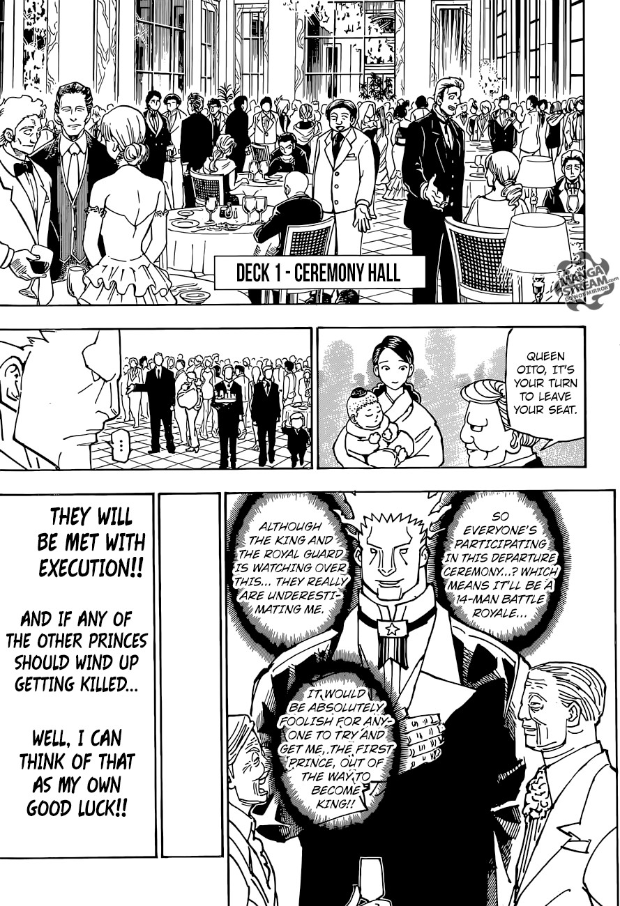 Hunter x Hunter Manga Chapter 359 page 12 - Departure