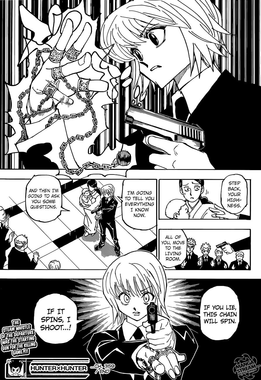 Hunter x Hunter Manga Chapter 359 page 18 - Departure