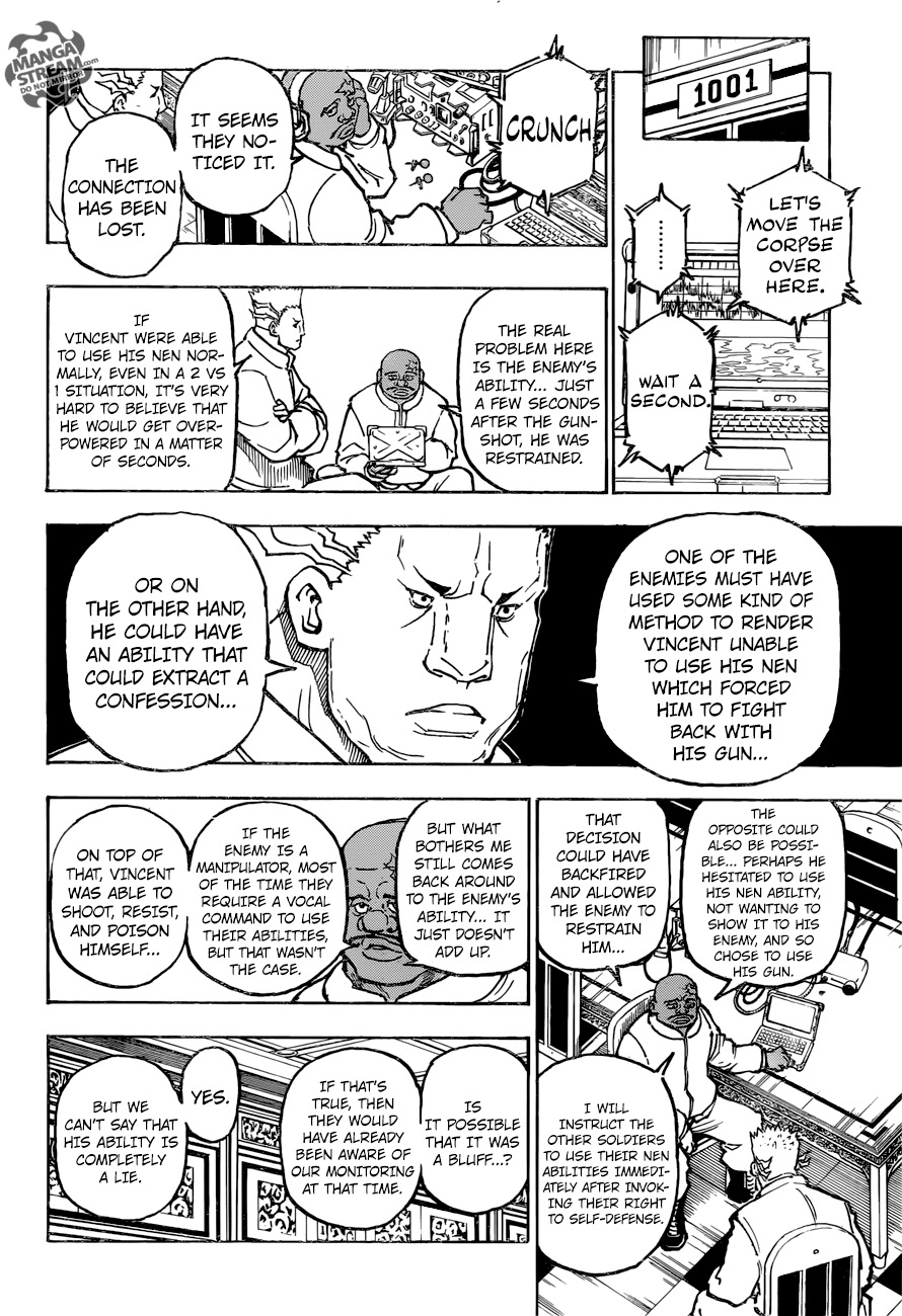 Hunter x Hunter Manga Chapter 364 page 14 - Speculation