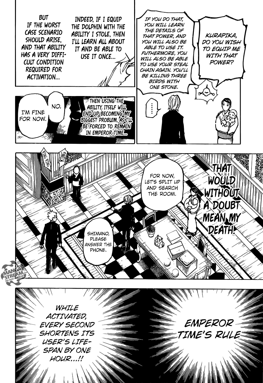 Hunter x Hunter Manga Chapter 364 page 18 - Speculation