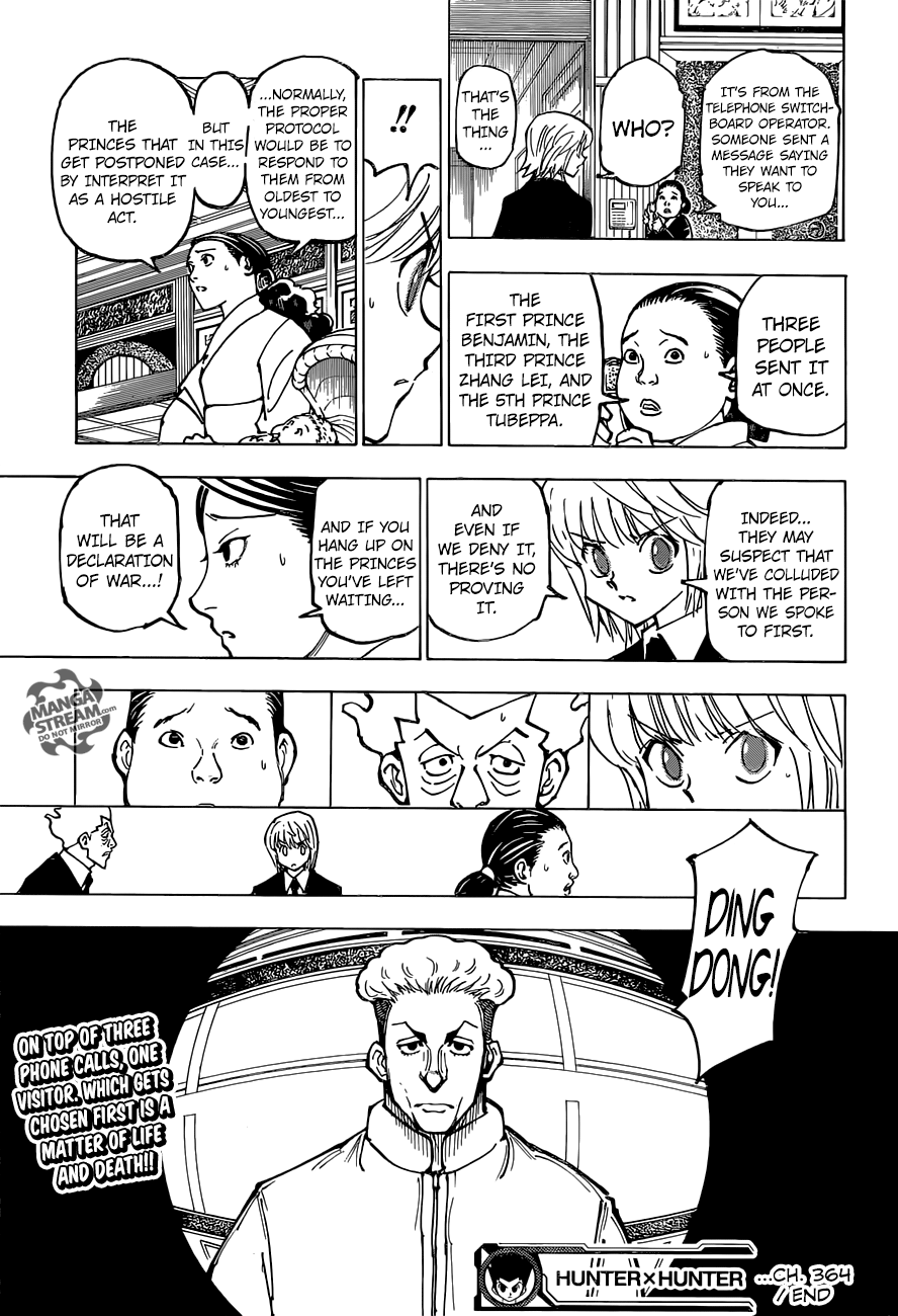 Hunter x Hunter Manga Chapter 364 page 19 - Speculation