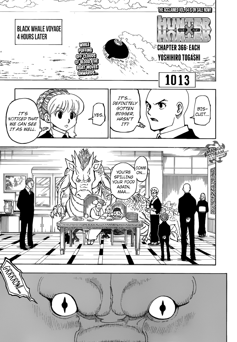Hunter x Hunter Manga Chapter 366 page 1 - To Each His Own