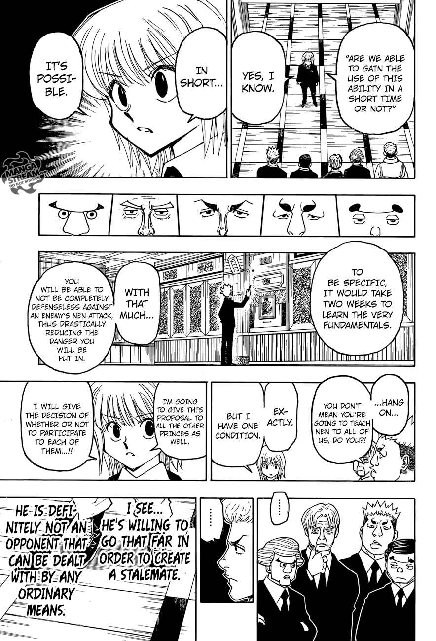 Hunter x Hunter Manga Chapter 367 page 17 - Synchronization