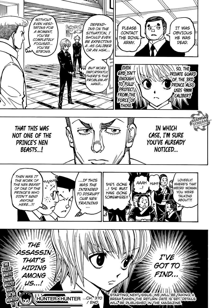 Hunter x Hunter Manga Chapter 370 page 18 - Observation