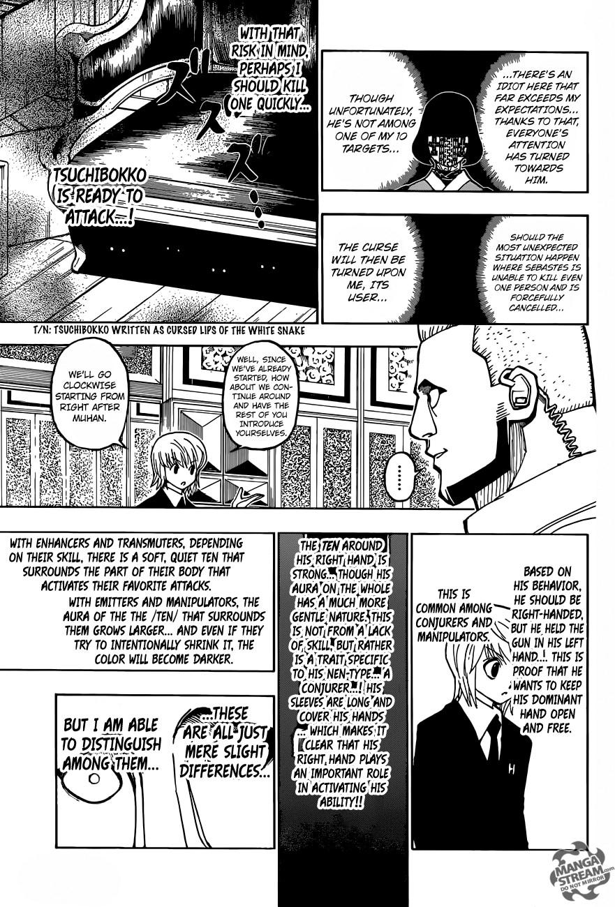 Hunter x Hunter Manga Chapter 370 page 6 - Observation