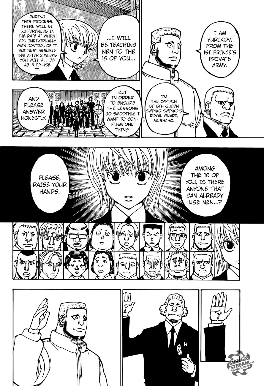 Hunter x Hunter Manga Chapter 370 page 9 - Observation