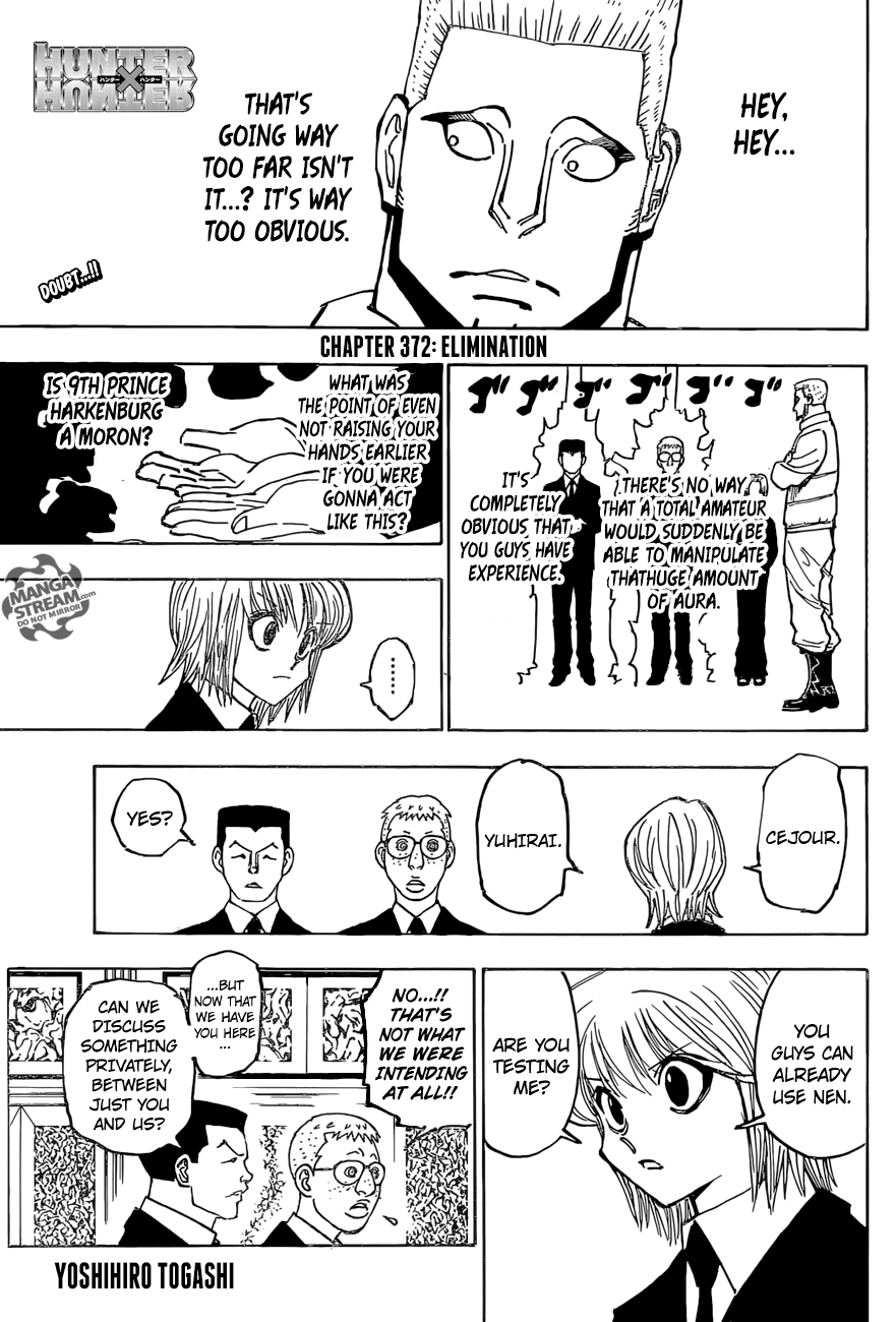 Hunter x Hunter Manga Chapter 372 page 1 - Disappearance