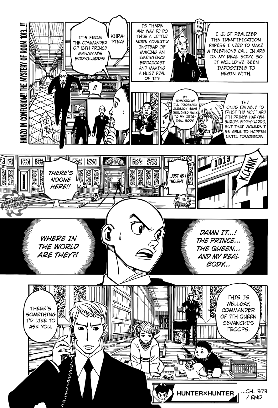 Hunter x Hunter Manga Chapter 373 page 19 - Inheritance