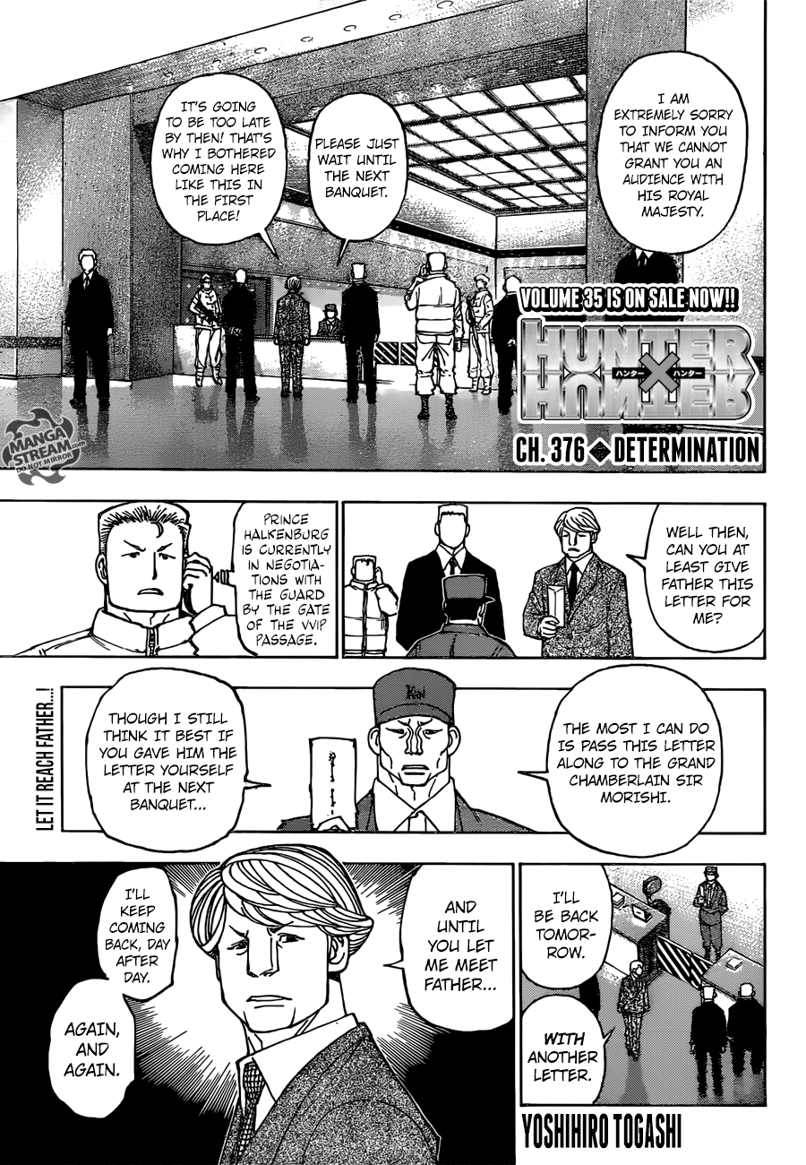 Hunter x Hunter Manga Chapter 376 page 1 - Determination