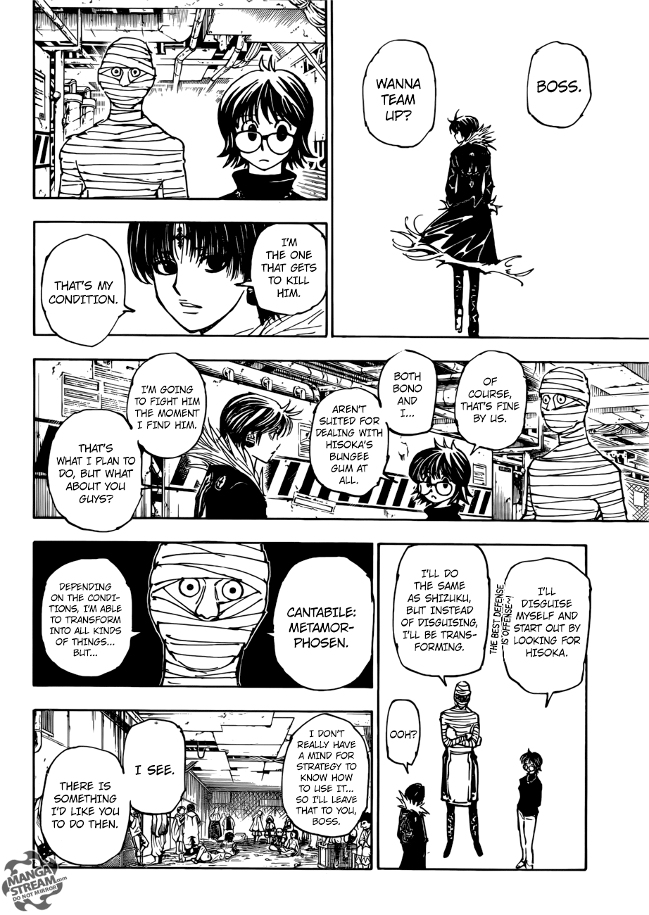 Hunter x Hunter Manga Chapter 377 page 16 - Scheme