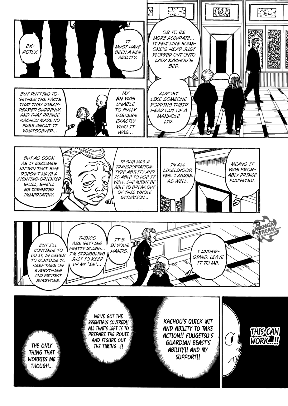 Hunter x Hunter Manga Chapter 377 page 4 - Scheme