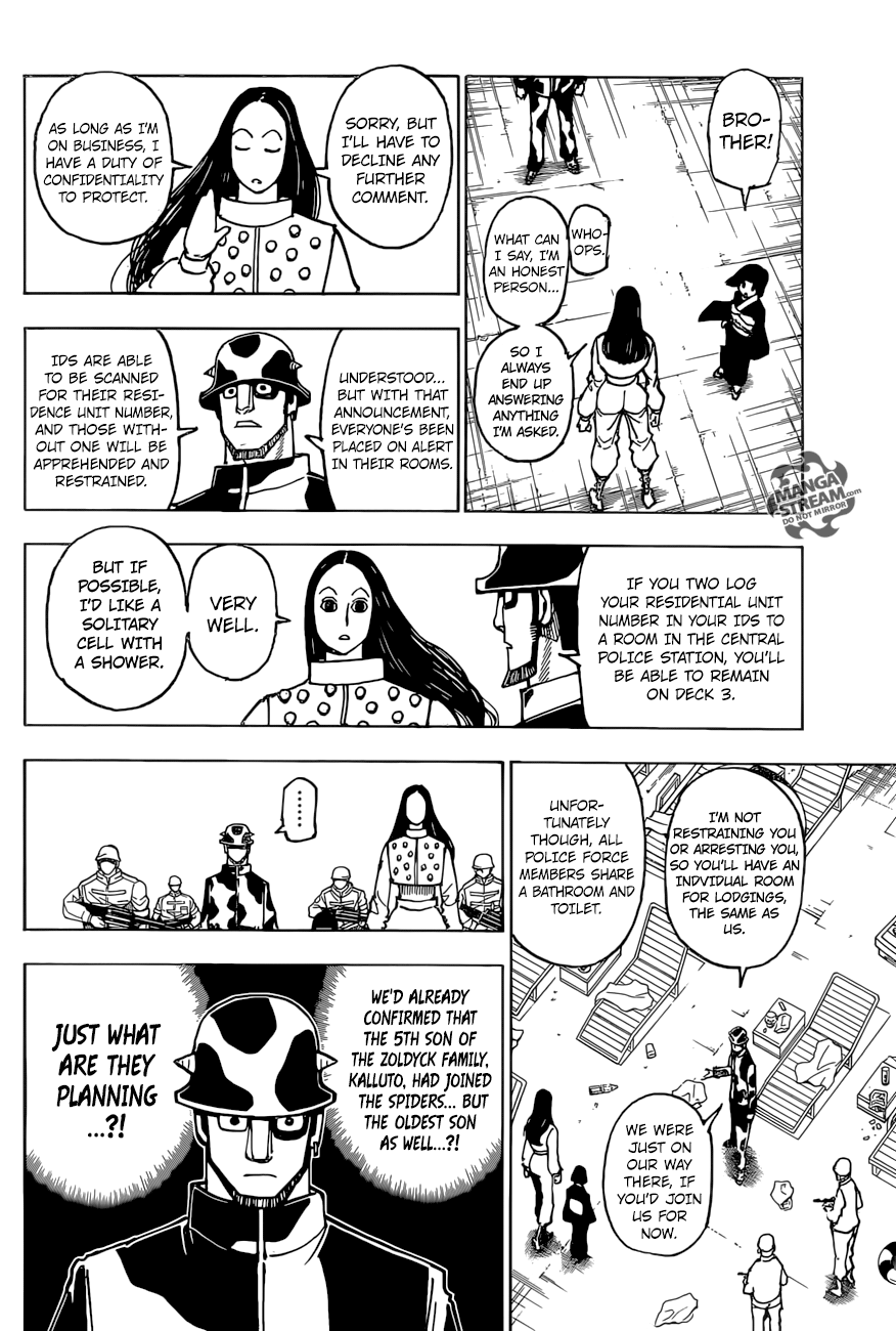 Hunter x Hunter Manga Chapter 380 page 15 - Alarm