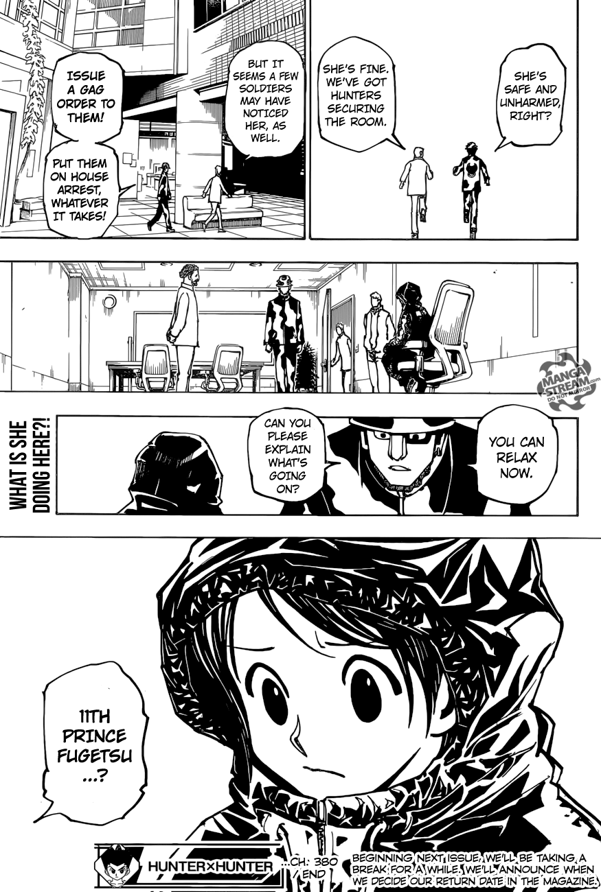 Hunter x Hunter Manga Chapter 380 page 18 - Alarm