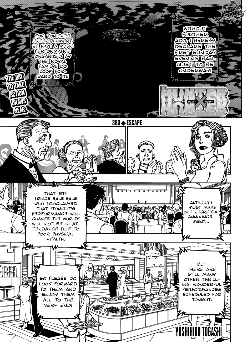 Hunter x Hunter Manga Chapter 383 page 1 - Escape